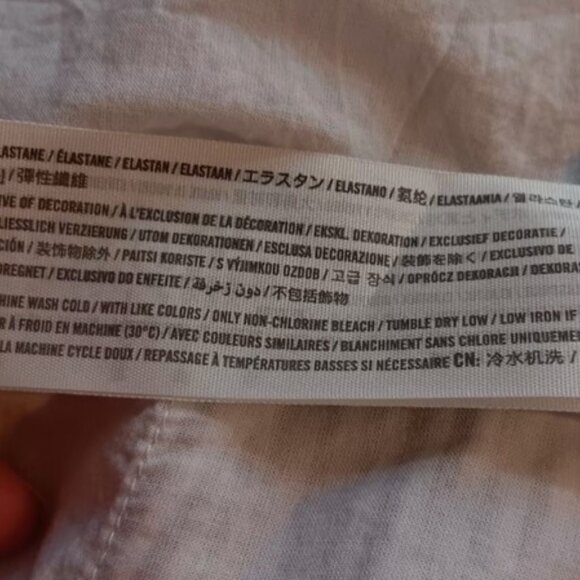 Abercrombie & Fitch grey striped tie front dress size L - Picture 12 of 13